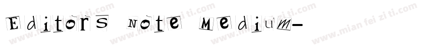 Editors Note Medium字体转换